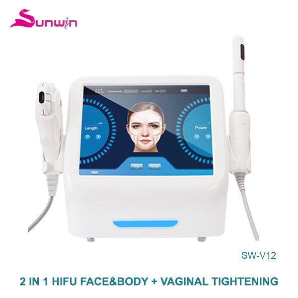 SW-V12 Non-invasive 2 in 1 HIFU vaginal tightening vagina rejuvenation face lifting body slimming wrinkle removal beauty equipment