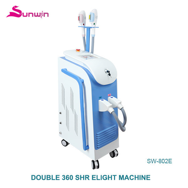 SW-802E Double SHR handles IPL hair removal beauty machine big spot size removal elight opt shr skin care beauty device