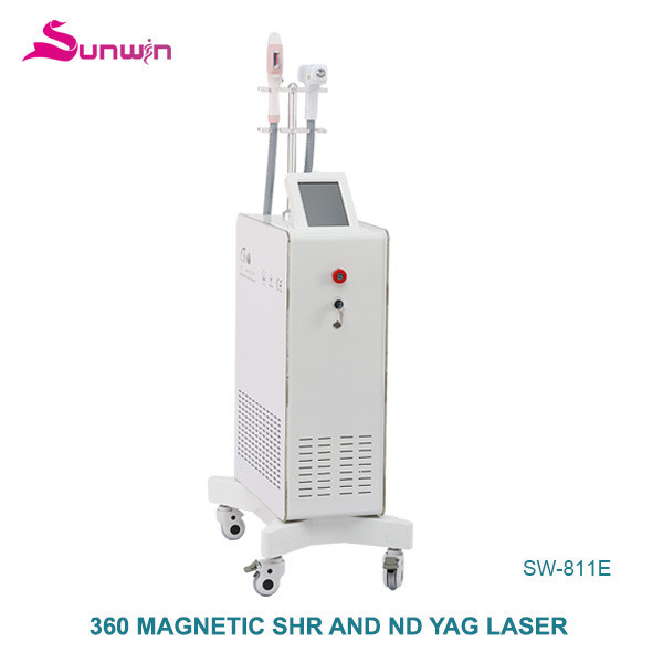SW-811E SHR hair removal medical device hair beverage removal skin rejuvenation ipl elight Nd yag laser Multi-function machine