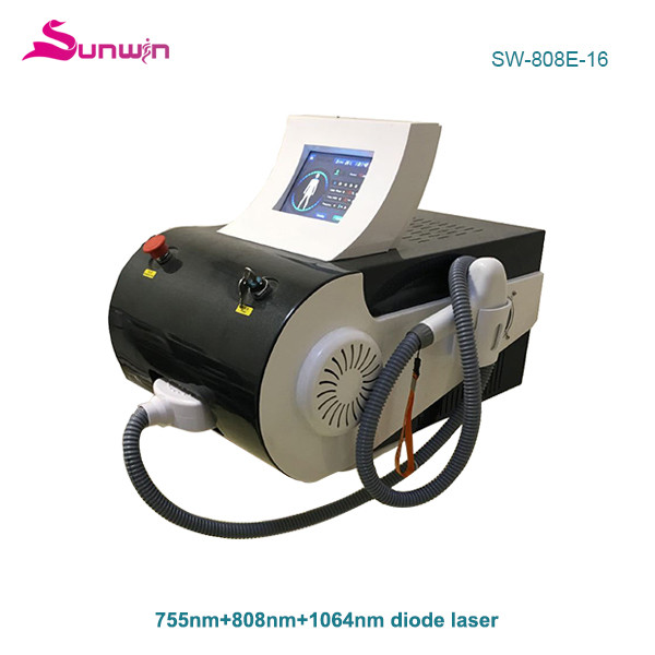 SW-808E-16 home use diode laser hair removal professional diode laser fda approved arms and legs hair removal 755nm 1064nm 808nm diode laser painless hair removal machine