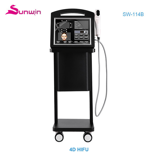 SW-114B Portable 4d 3D Hifu with 5 cartridges hifu 11 lines body and face skin tightening body contouring machine