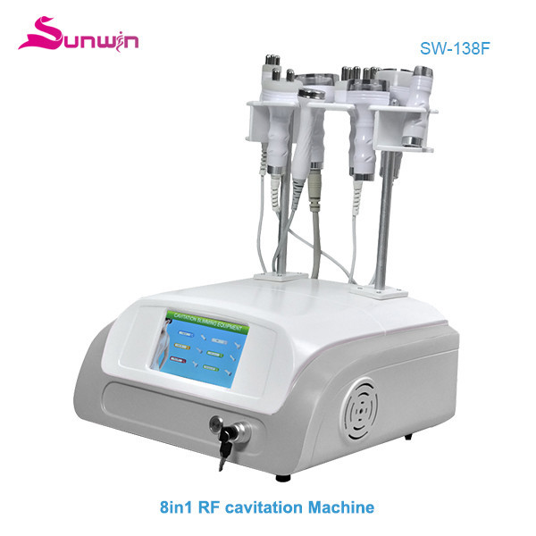 SW-138F Salon use 8 handles Hot sale 40k ultrasonic cavitation radio frequency machine weight loss fat loss butting face lifting beauty machine