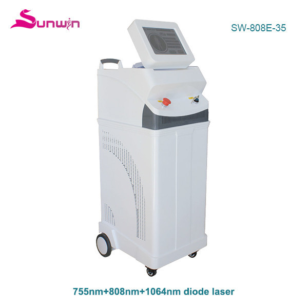 SW-808E-35 1064 808 755 permanent hair removal skin rejuvenation treatment laser hair reduction