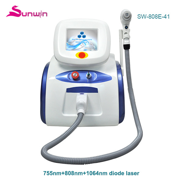 SW-808E-41 Triple wavelength 1064nm 755nm 808nm diode laser system black white hair removal hair removal skin whitening beauty equipment