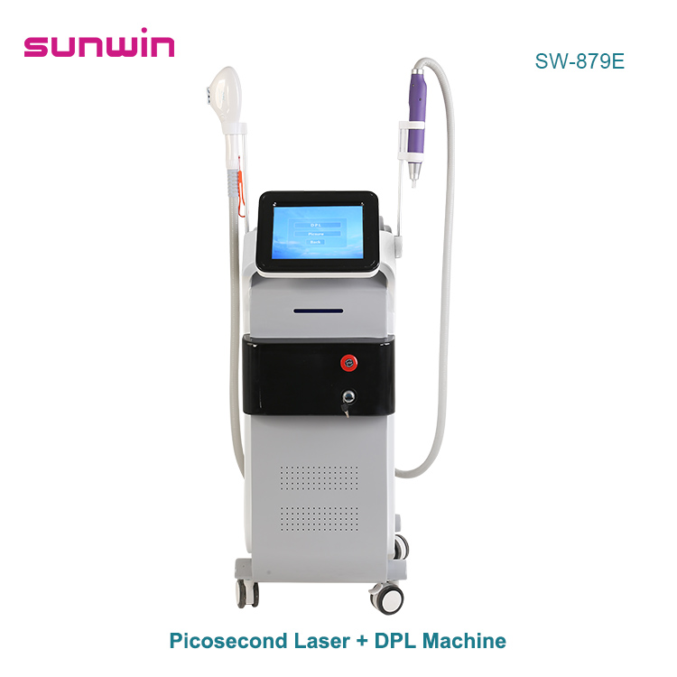 SW-879E 2 in 1 IPL DPL Picosecond Laser fast hair remover tattoo removal carbon peeling skin rejuvenation
