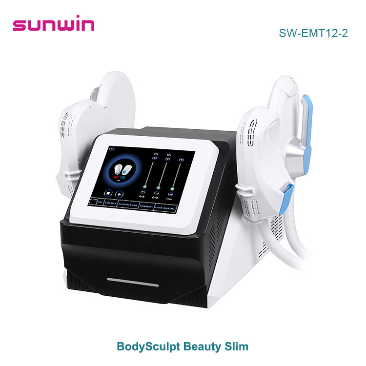 SW-EMT12-2  Portable 4 handles HIEMT PRO muscle building fat burning body slimming Emslim machine