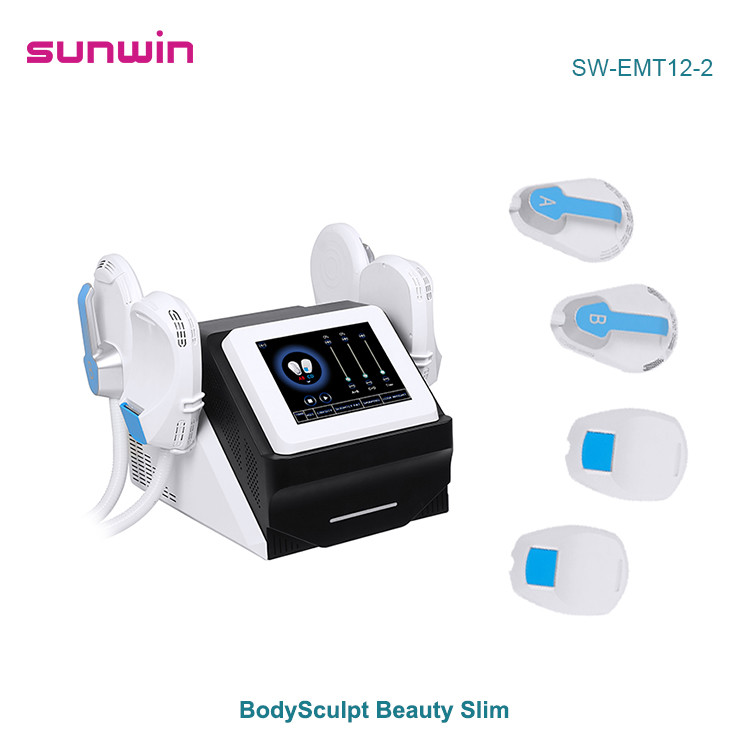 SW-EMT12-2  Portable 4 handles HIEMT PRO muscle building fat burning body slimming Emslim machine