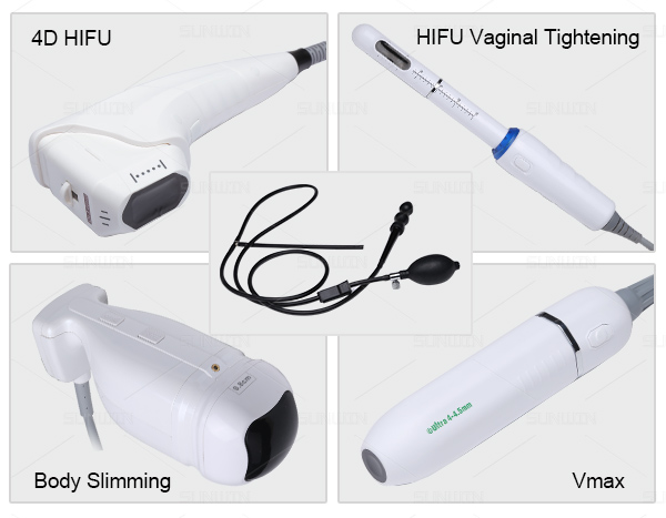 SW-199B 4 in1 3D 4D Hifu+Vmax radar carve+Lipohifu+Vaginal TIghtening system for skin tightening face lifting