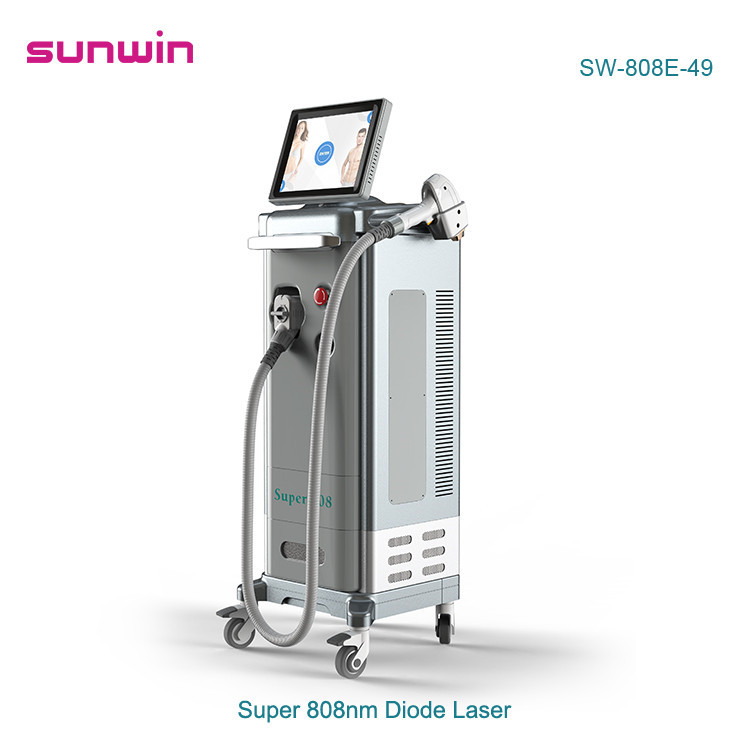 SW-808E-49 Diode laser 808nm hair removal skin rejuvenation machine/ triple wavelength 755nm 808nm 1064nm  diode laser epilator