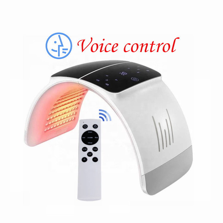 SW-16P  Voice control 4 color foldable 7 colors facial skin rejuvenation acne treatment PDT LED facial mask photon therapy machine