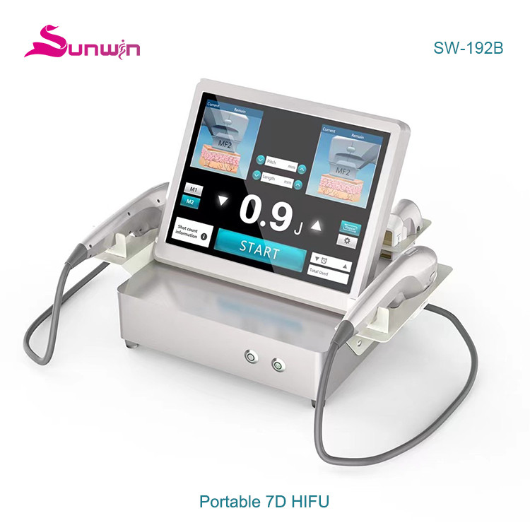 SW-192B Dual handles 7D HIFU face lifting body slimming weight loss portable 7d hifu machine