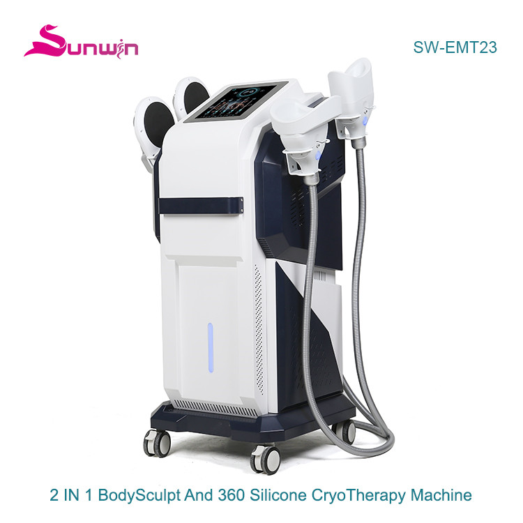 SW-EMT23 360° Silicone Cryolipolyse fat freezing 2 in 1 Hiemt Emslim muscle building fat removal machine