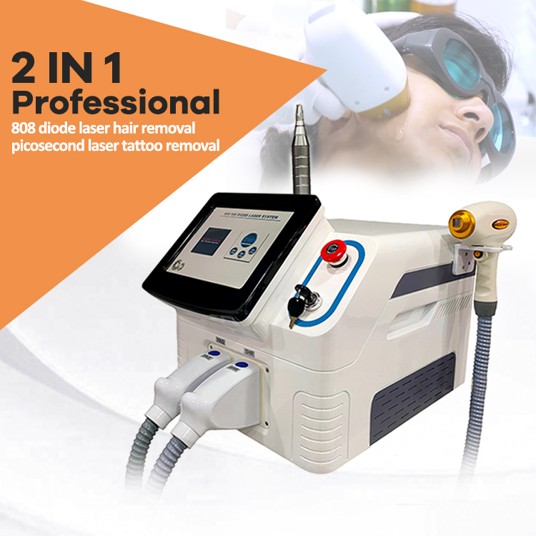 SW-216E Diode laser 808 + picosecond laser hair and tattoo removal skin rejuvenation machine