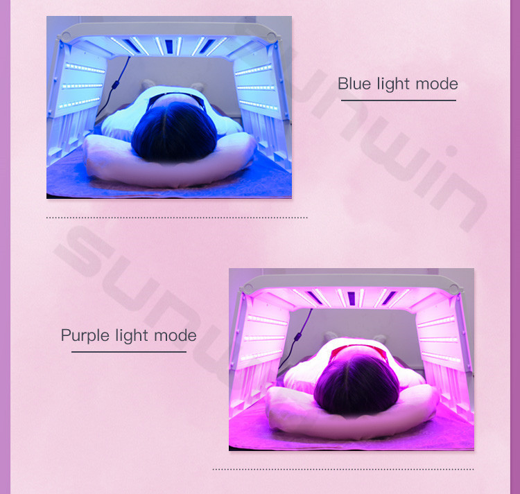 SW-B022 Portable 7 color pdt led photon face skin rejuvenation light Therapy spa machine