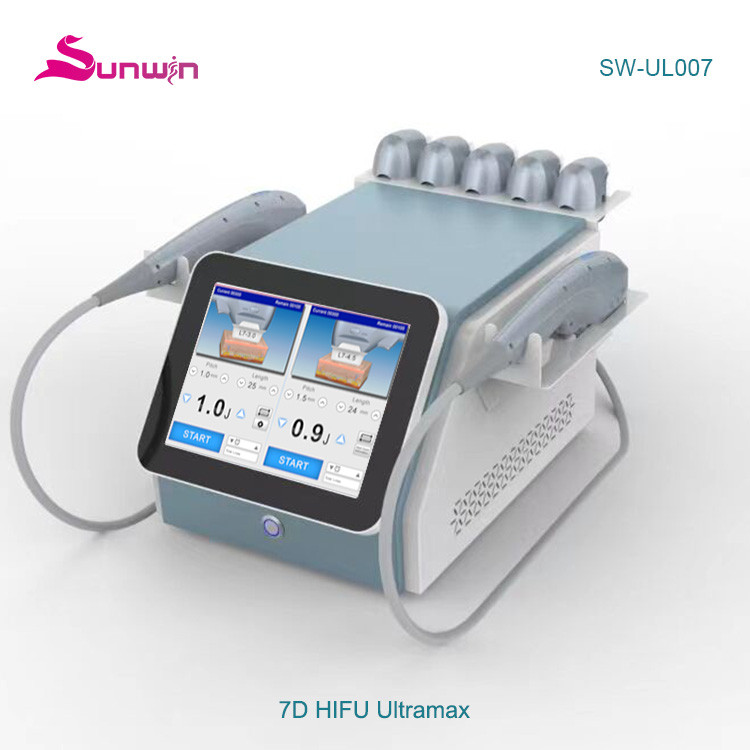 SW-UL007 professional hifu ice face lift machine with dual handle 7 cartridges