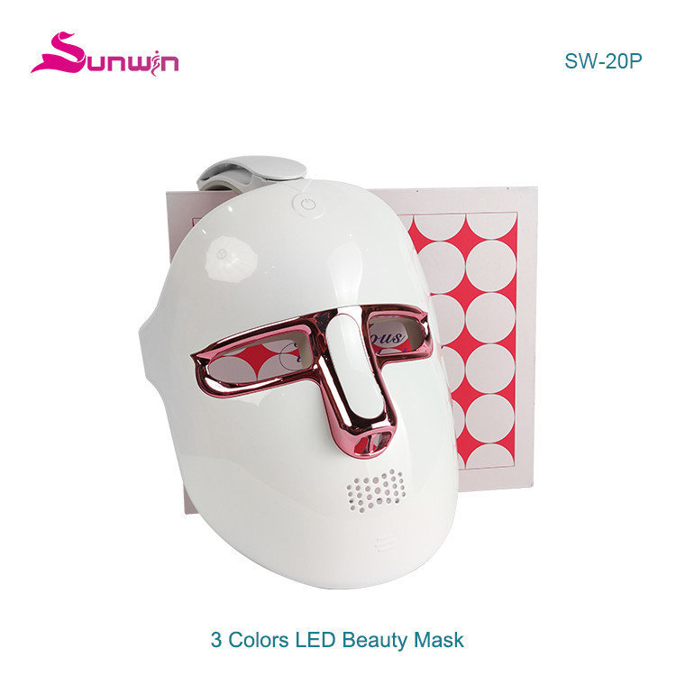 SW-20P 3 Colors Blue Red Yellow PDT LED Light Skin Rejuvenation Facial Masks 