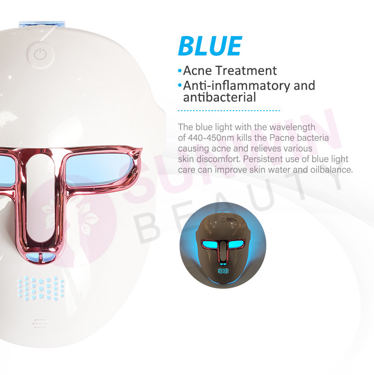 SW-20P 3 Colors Blue Red Yellow PDT LED Light Skin Rejuvenation Facial Masks 
