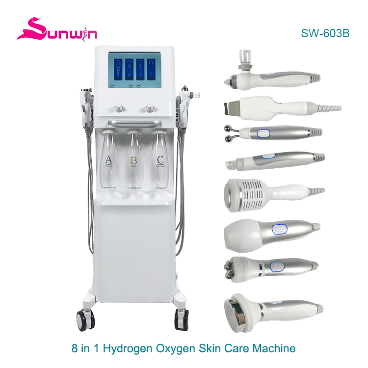 SW-603B 8 In 1 Diamond Microdermabrasion Facials Skin Brightening Dermabrasion Facial Lift Device