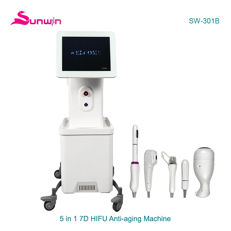 SW-301B Newest 5 In 1 7d HIFU Vmax Facelifting Vaginal Tightening RF Microneedle Lipo Slim Body Slimming Machine