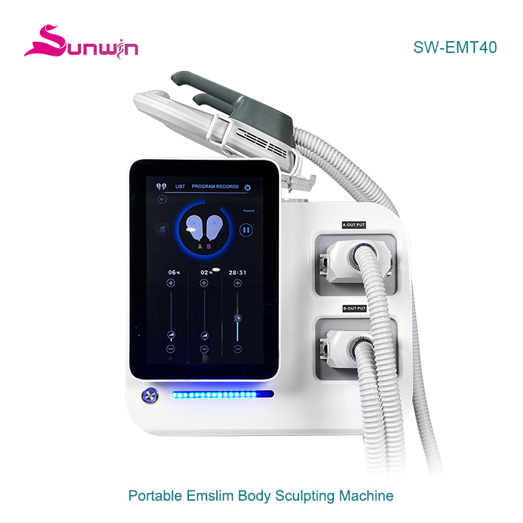 EMT40 Dual Control Mini Emslim Abdominal Muscles Building Burner Fat Loss Hi Emt Emslim Neo Equipment