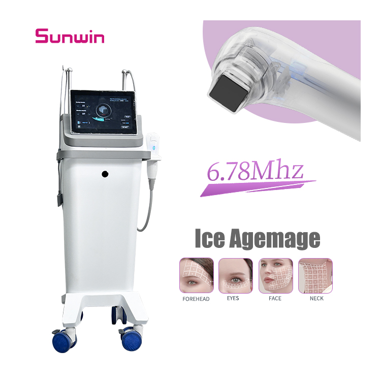 Professional ICE Agemage RF Skin Lifting Machine Facial Care with Water Cooling for Anti Aging Face Eye Neck Rejuvenation Treatments